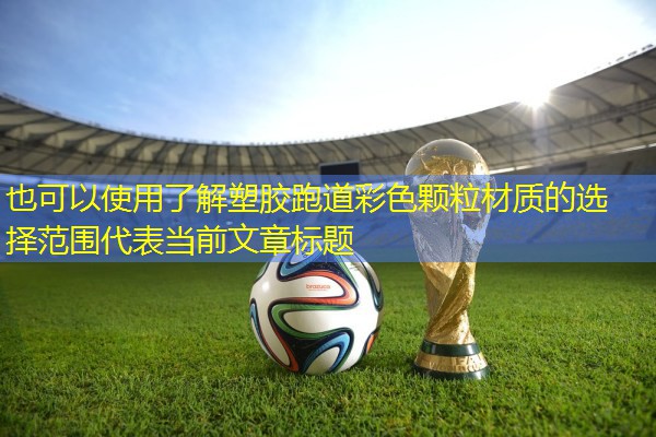 了解塑胶跑道彩色颗粒材质的选择范围